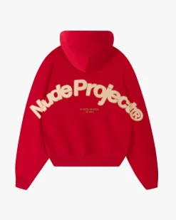 Beast Zip-Up Hoodie Red