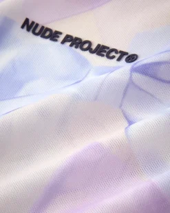 Bow Mesh Top Lilac