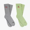 Calcetines Quote Verde/Gris 2Xpack