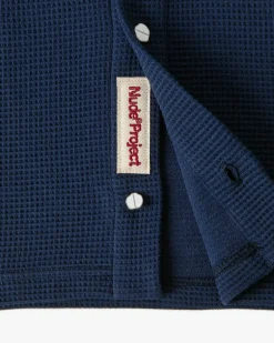 Camisa Marbella Waflle Azul Marino
