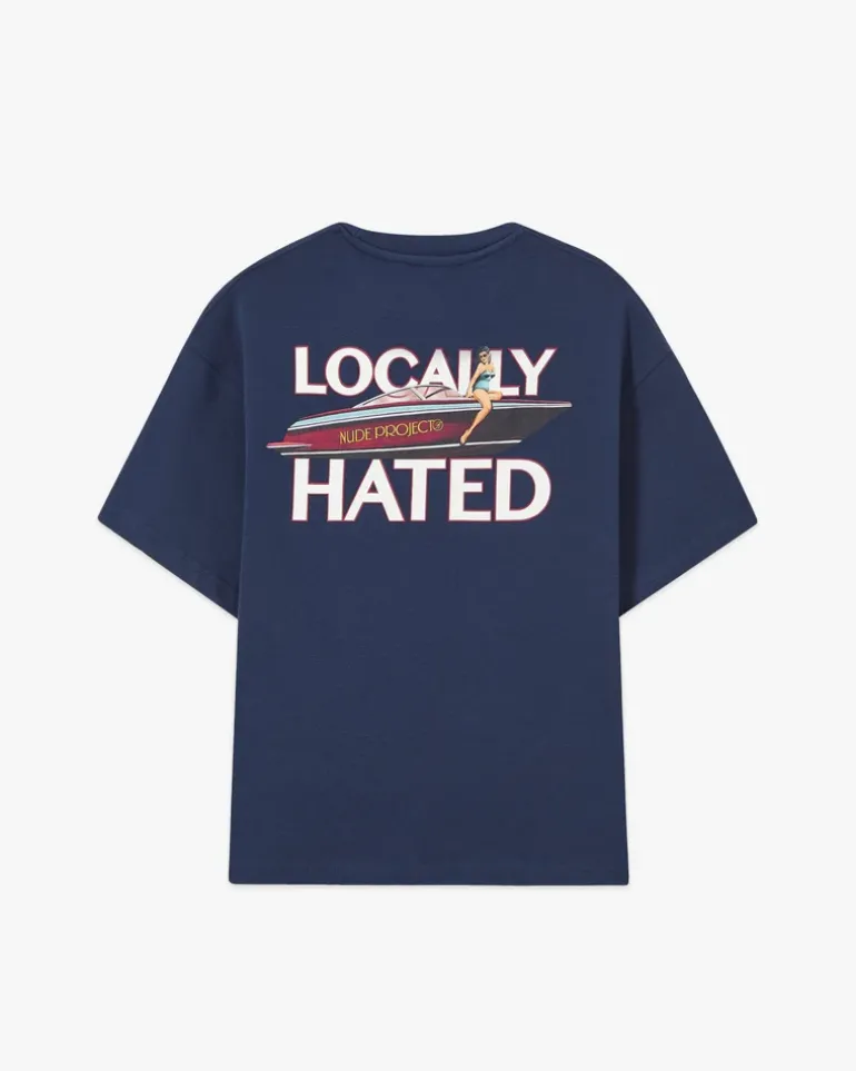 Camiseta Azul Marino Locally Hated