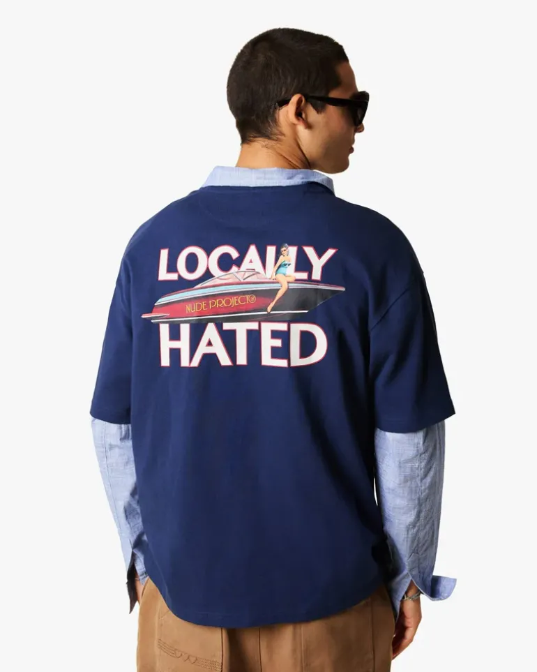 Camiseta Azul Marino Locally Hated