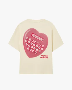 Camiseta Calculator Blanco Crema