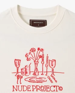Camiseta Cena Blanco Crema
