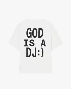 Camiseta God is a DJ Blanca