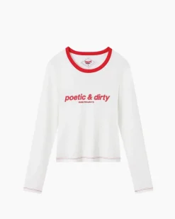 Camiseta Manga Larga Poetic Blanco Crema