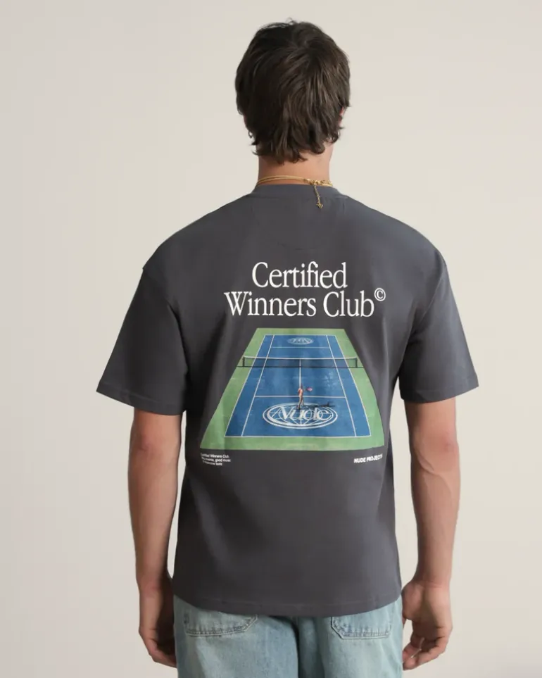 Camiseta Tennis Gris Oscuro