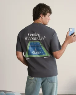 Camiseta Tennis Gris Oscuro
