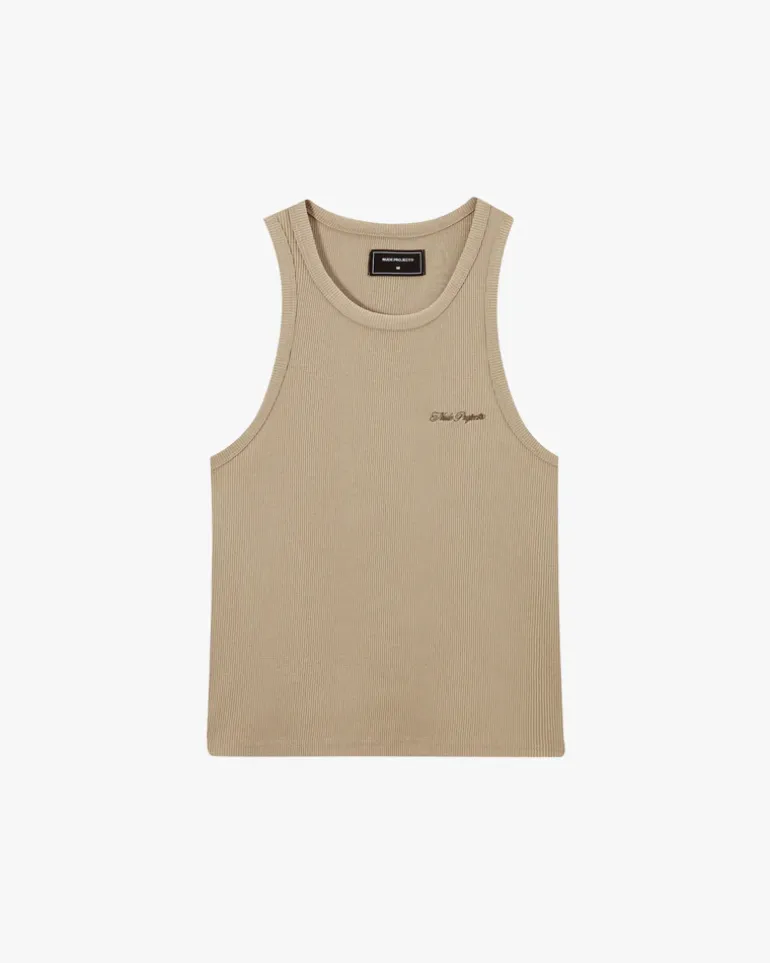 Camiseta Tirantes Ss24 Beige/Gris Oscuro