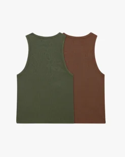 Camiseta Tirantes Ss24 Verde/Marrón