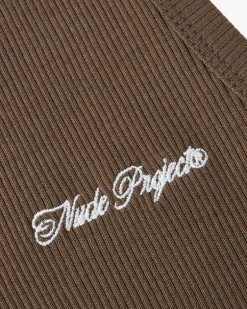 Camiseta Tirantes Ss24 Verde/Marrón