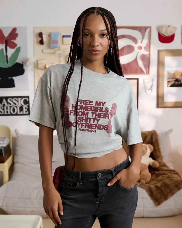 Camiseta Type Shit Gris