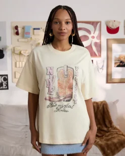 Camiseta Yeehaw Blanco Crema