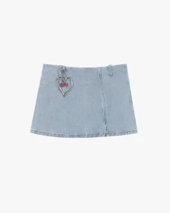 Cherry Denim Skirt