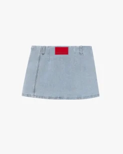 Cherry Denim Skirt