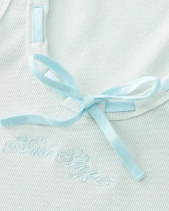 Cutie Bow Tank Top Blue