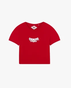 Hearts Tee Red