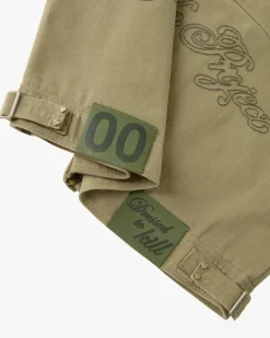 Heavy Canvas Trucker Jacket Khaki