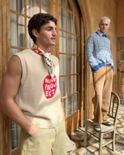 Jersey Apple Crew Vest Azul