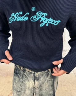 Jersey Script Azul Marino
