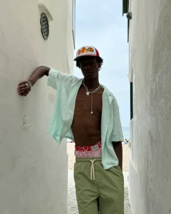 Kimchi Resort Shirt Aqua Green
