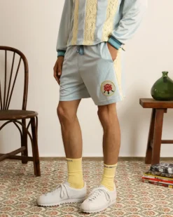 Lace Football Short Baby Blue