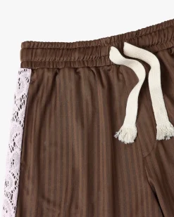 Lace Football Short Brown