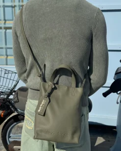 Minimal Leather Bag Olive