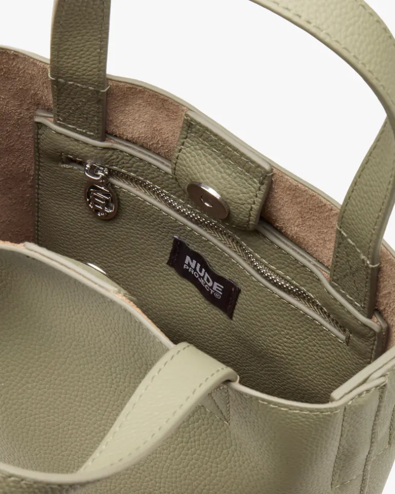 Minimal Leather Bag Olive