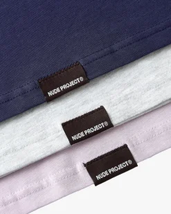 Pack De 3 Camisetas Básicas Lila/Gris/Azul Marino