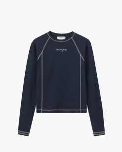 Pack De 2 Camisetas Manga Larga Waffle Marrón/Azul Marino