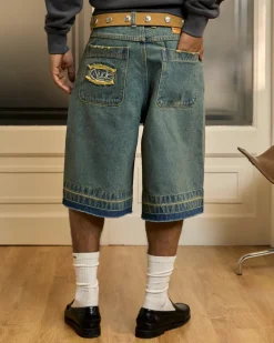 Pantalón Corto Baggy Indigo Old Denim
