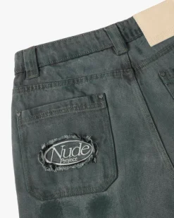 Pantalón Vaquero Verde Washed