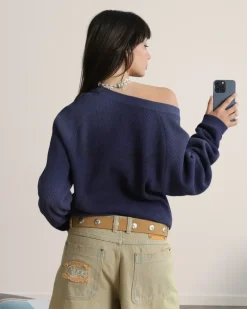 Polo Global Soon Waffle Azul Marino