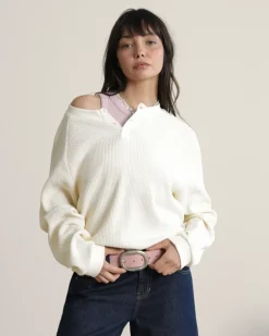 Polo Global Soon Waffle Blanco Crema