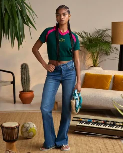 R10 Knit Polo Forest Green