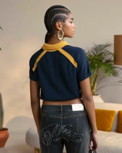 R10 Knit Polo Navy