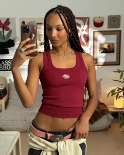 Sophisticated Pleasure Tank Top Burgundy