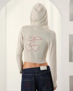 Sudadera Con Capucha Papaya Blanco Crema