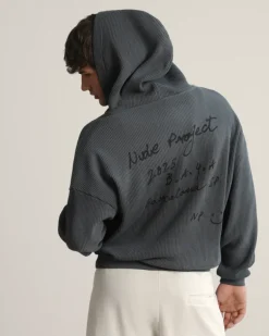 Sudadera con Cremallera Global Soon Waffle Gris Oscuro