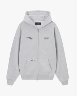 Sudadera Con Cremallera Global Soon Gris