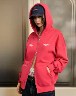 Sudadera Con Cremallera Global Soon Frambuesa