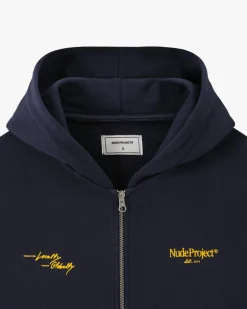 Sudadera Con Cremallera Global Soon Azul Marino