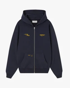 Sudadera Con Cremallera Global Soon Azul Marino