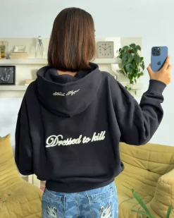 Sudadera Con Cremallera Kill Bill Negro Oscuro