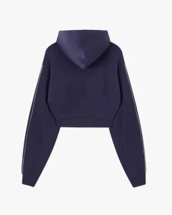 Sudadera Cropped Varsity Azul Marino