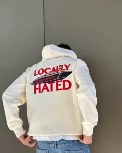 Sudadera Locally Hated Blanco Crema