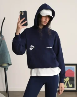 Sudadera Love SD Azul Marino Washed