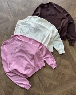 Sudadera Sin Capucha Blanco Crema