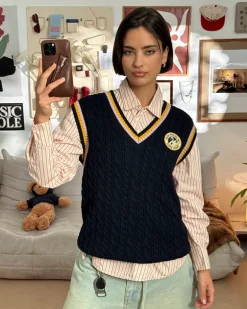 Sunday Knit Vest Blue